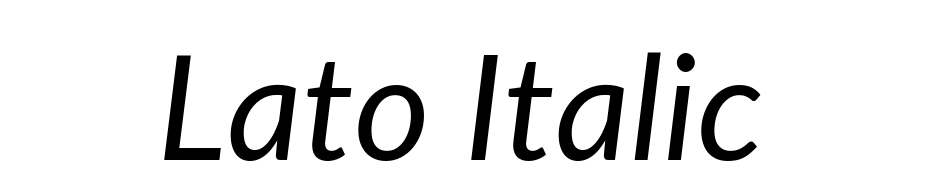 Lato Italic Yazı tipi ücretsiz indir
